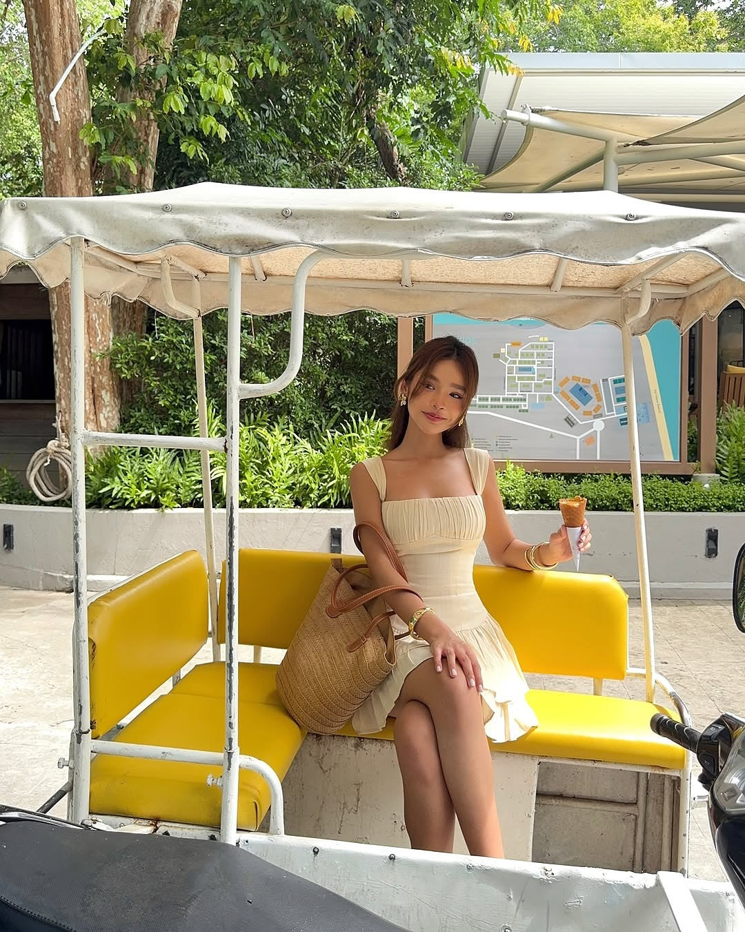 Love how k. @pingvibes styles our best selling Sicily Mini Dress 🤍🐚#rvsicilyminidress 2,990.-