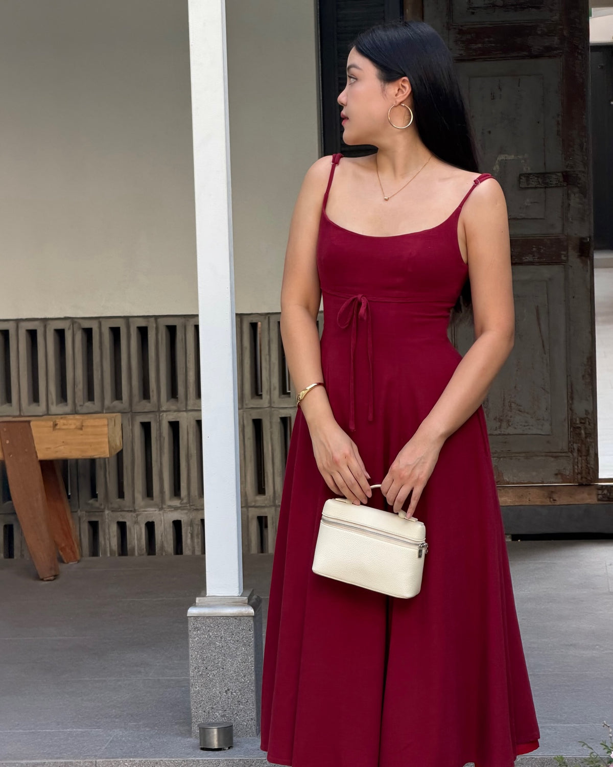 Amelie dress is now available in maroon ❤️#rvameliedress
