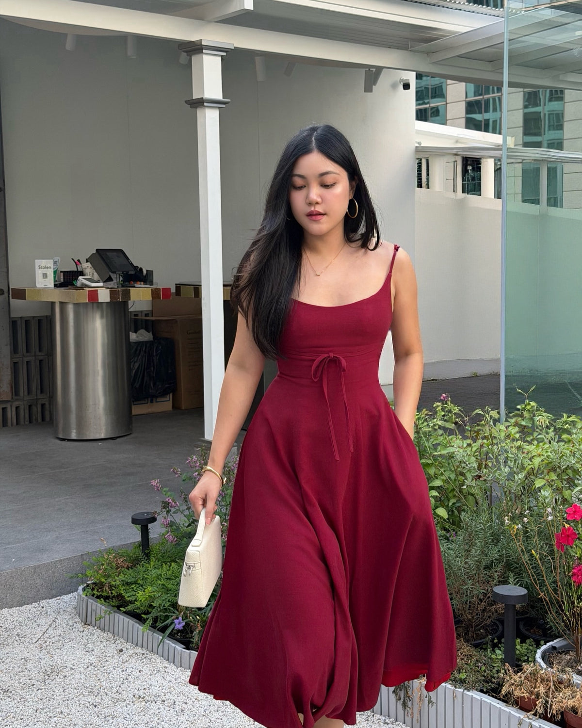 Amelie dress is now available in maroon ❤️#rvameliedress