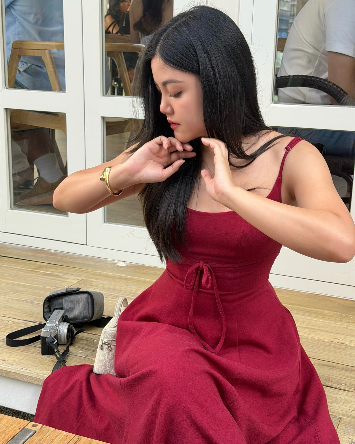 Amelie dress is now available in maroon ❤️#rvameliedress