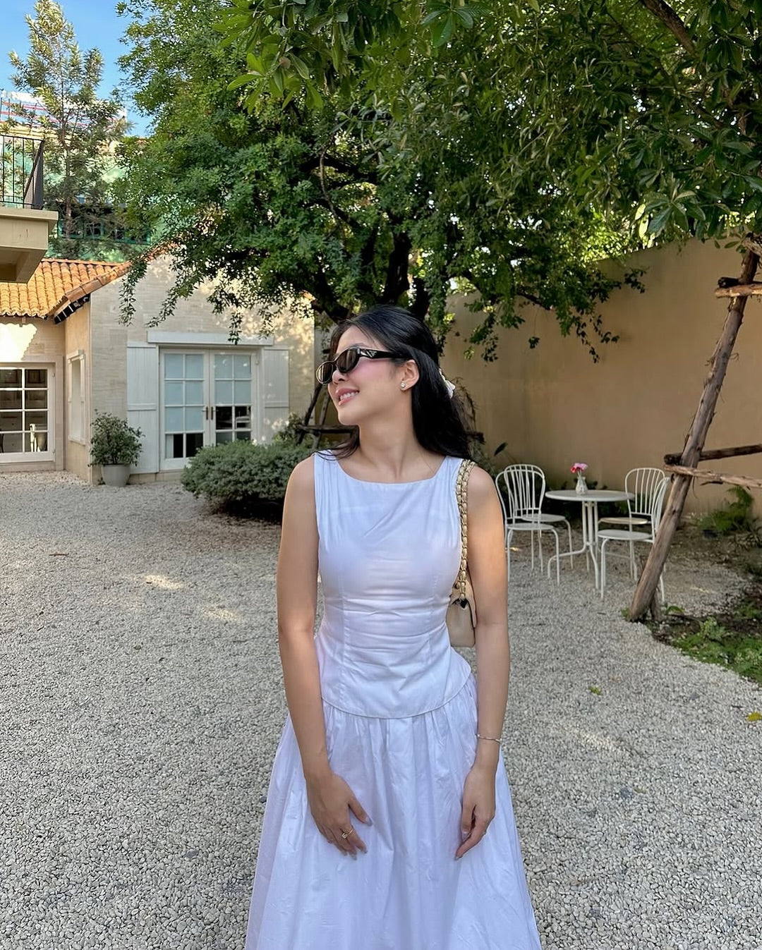 Spotted k. @yanisa._ in Lady set 🤍#rvladyboatnecktop #rvladyclassicskirt