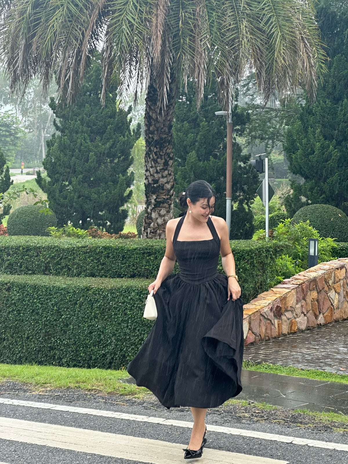 Elodie Maxi Dress in Black — where structure meets softness.A dress that holds its shape yet dances with the breeze. ...