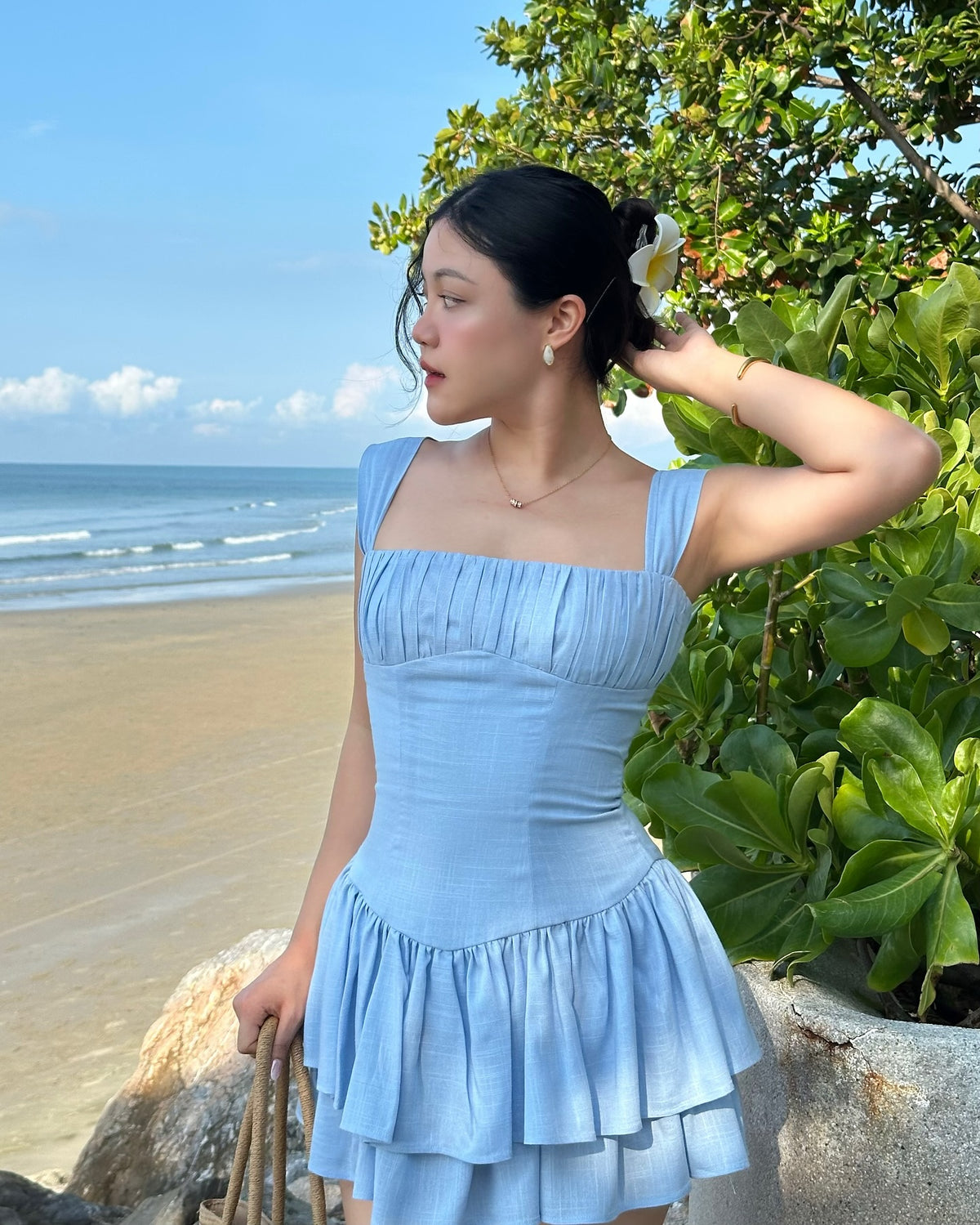 Sicily mini dress is now available on Lazada, LineShop, Shopee 🐚#rvsicilyminidress