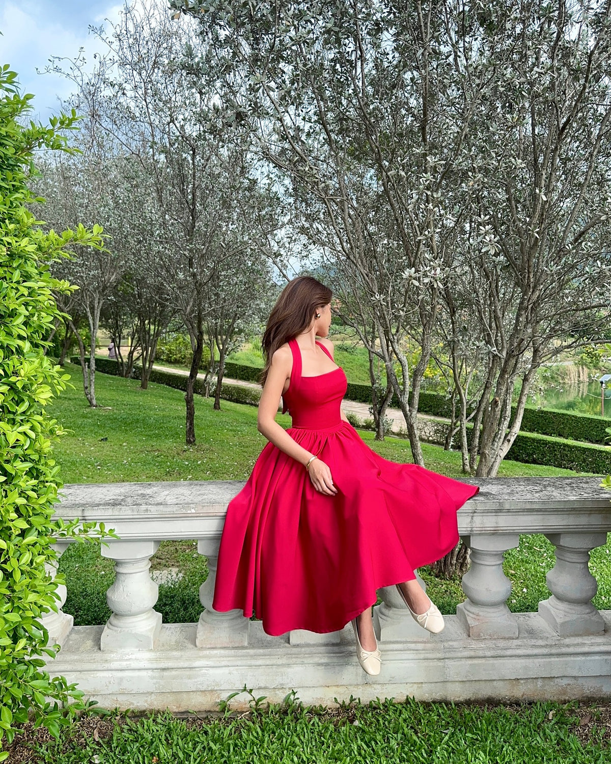 Still daydreaming about the moment k. @pingvibes wears the Elodie Maxi Dress❤️Now available for pre-order via Line, S...