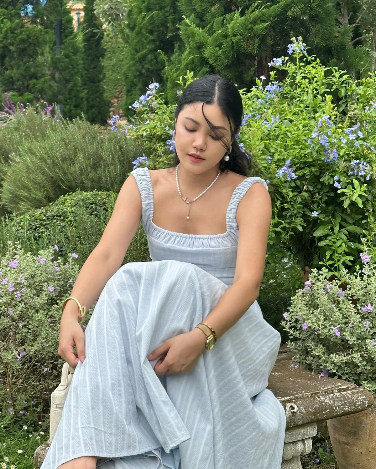 Solene maxi dress in blue 🦋#rvsolenemaxidress