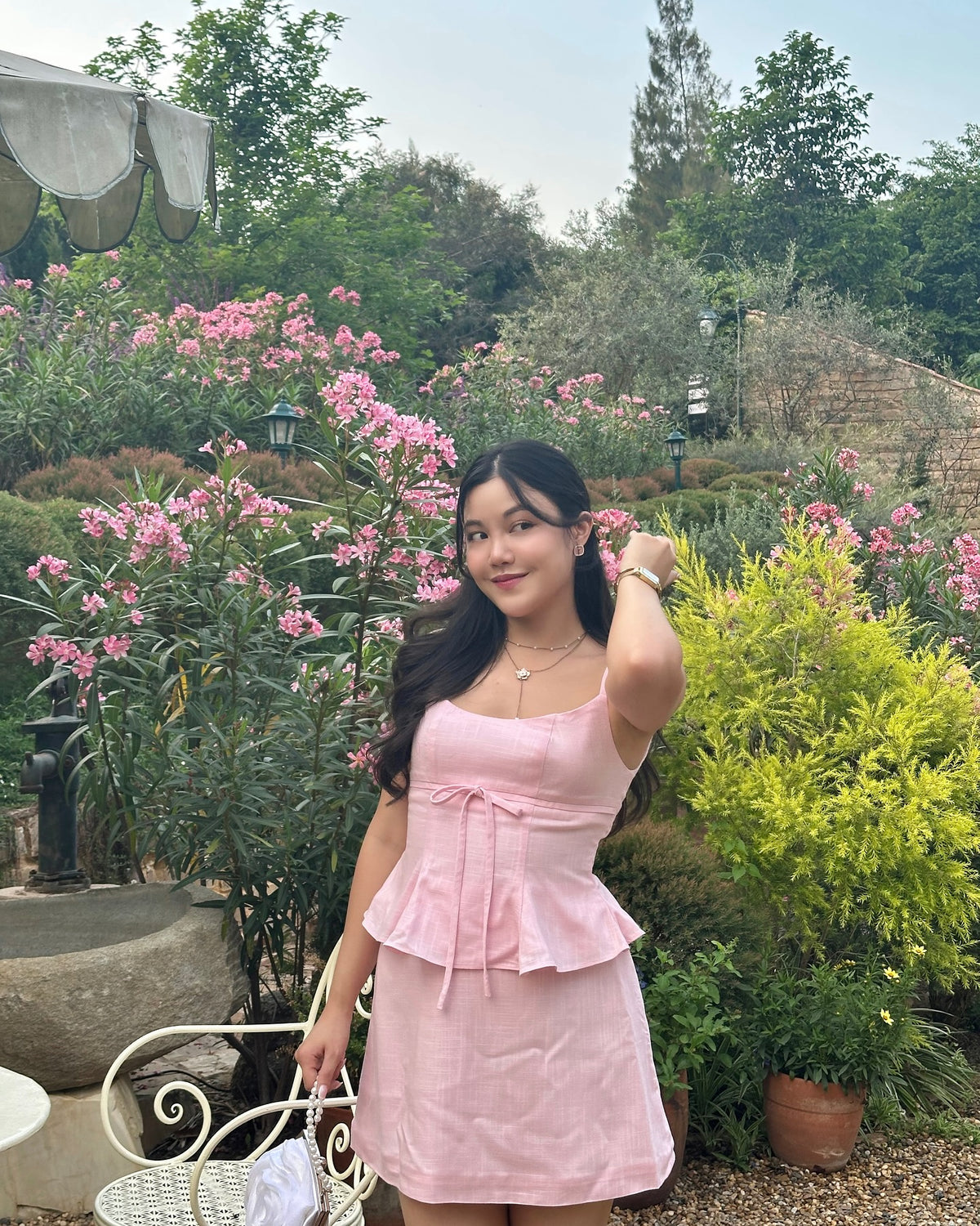 Amélie set in peonies 🌸〰️ Amélie top 1,890.-〰️ Amélie skirt 1,590.-#rvamelietop #rvamelieskirt