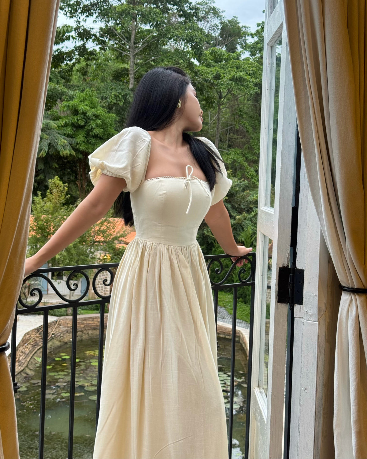Spotted k. @pingvibes in Sophie Maxi dress 🤍#rvsophiemaxidress