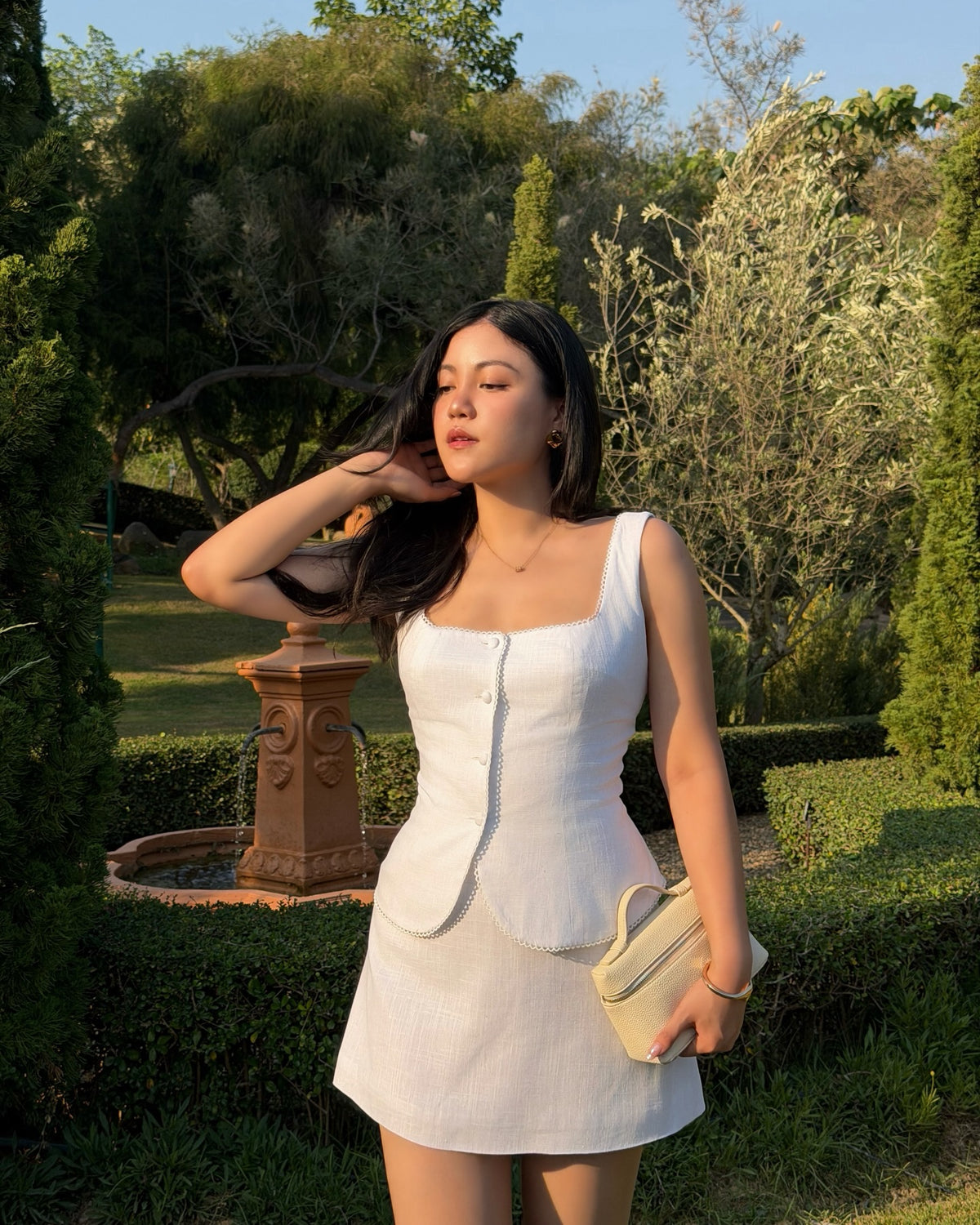Sophie top matching with Amelie skirt 🤍🧺#rvsophietop #rvamelieskirt