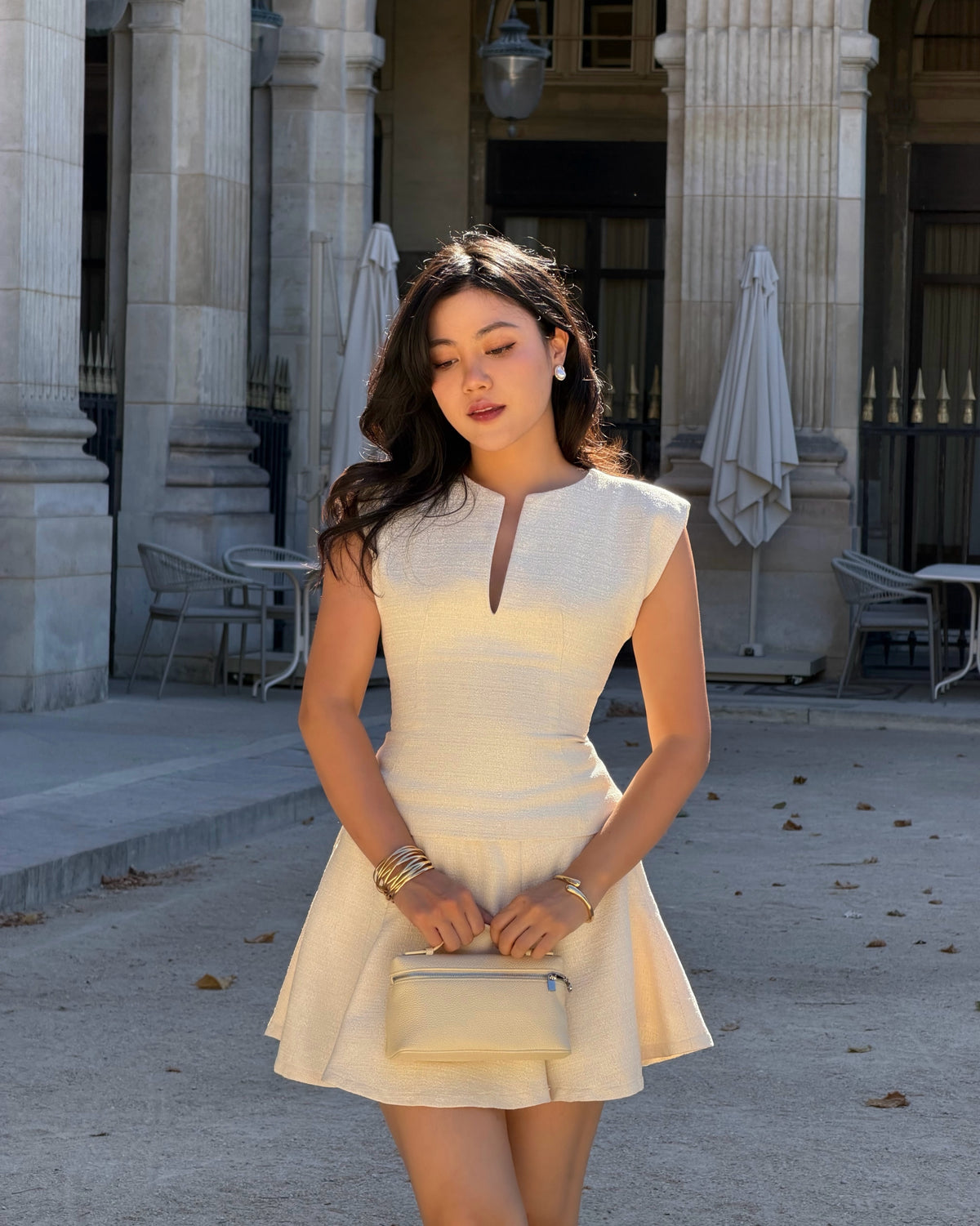 Blair top paired with Delphine mini skirt 🤍#rvblairtop #rvdelphineminiskirt