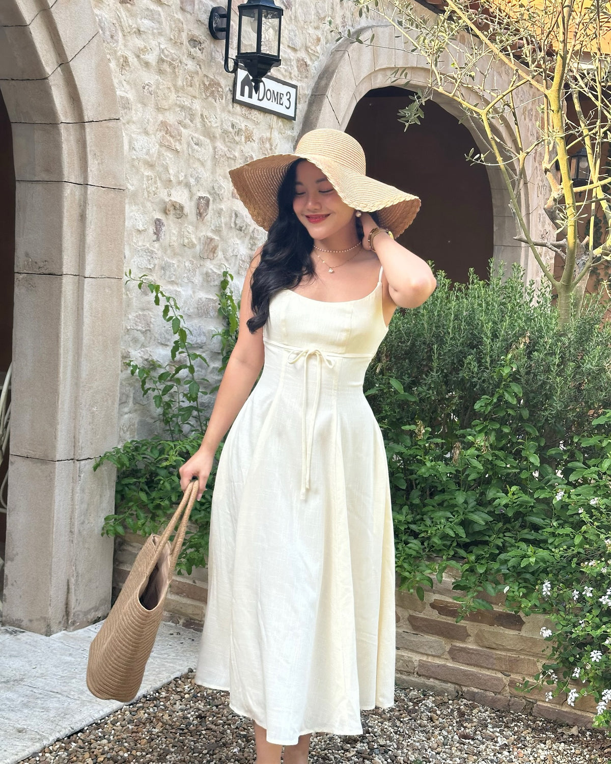 Amélie dress in Vanilla 🍦〰️ Price: 3,290.-〰️ Size: Xs-3Xl〰️ Fabric: Cotton Linen#rvameliedress