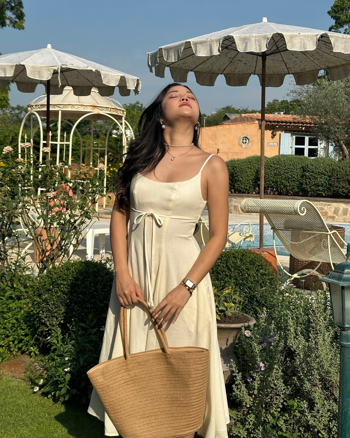 Amélie dress in Vanilla 🍦〰️ Price: 3,290.-〰️ Size: Xs-3Xl〰️ Fabric: Cotton Linen#rvameliedress