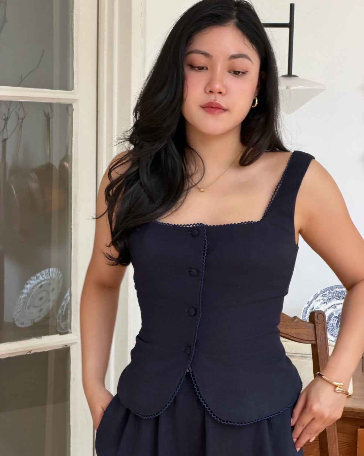 Sophie set in navy 🧺First batch is fully reserved. Reserve yours for the second batch now via line @ravii.bkk 🤍#rvsop...