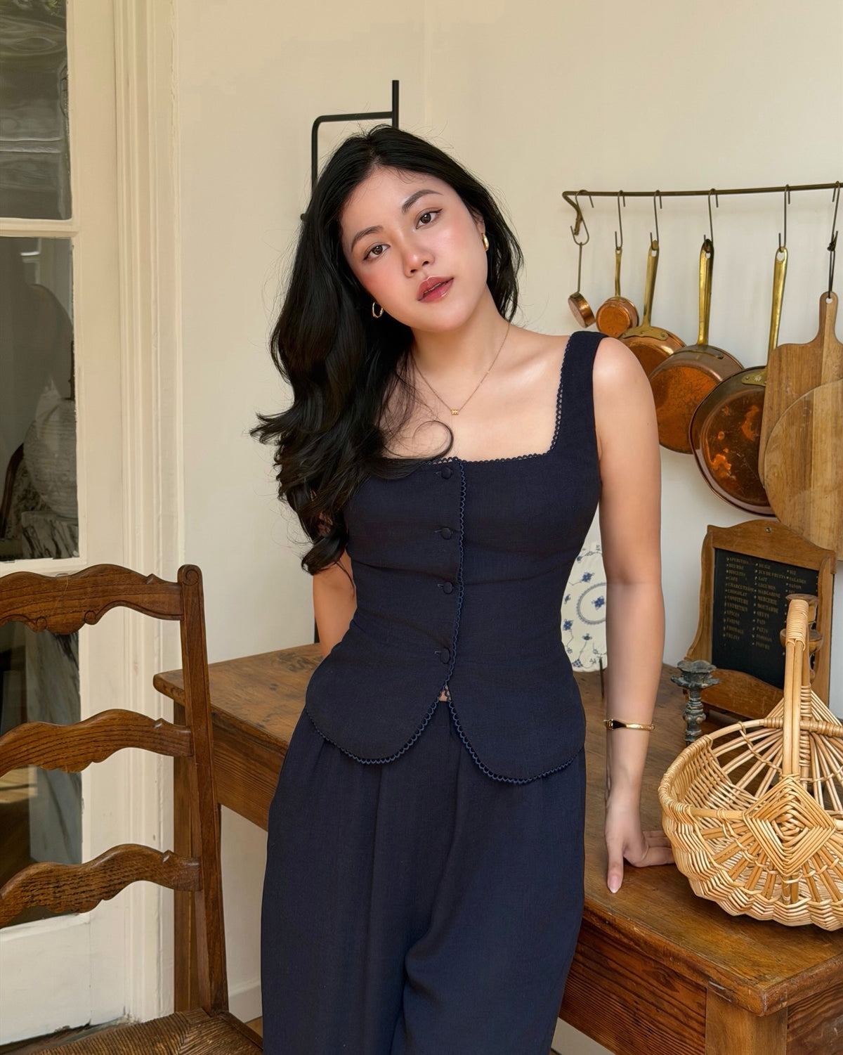 Sophie set in navy 🧺First batch is fully reserved. Reserve yours for the second batch now via line @ravii.bkk 🤍#rvsop...