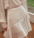 Moonpearl Set - Blouse & Skirt in Black by RAVii, handcrafted in Bangkok