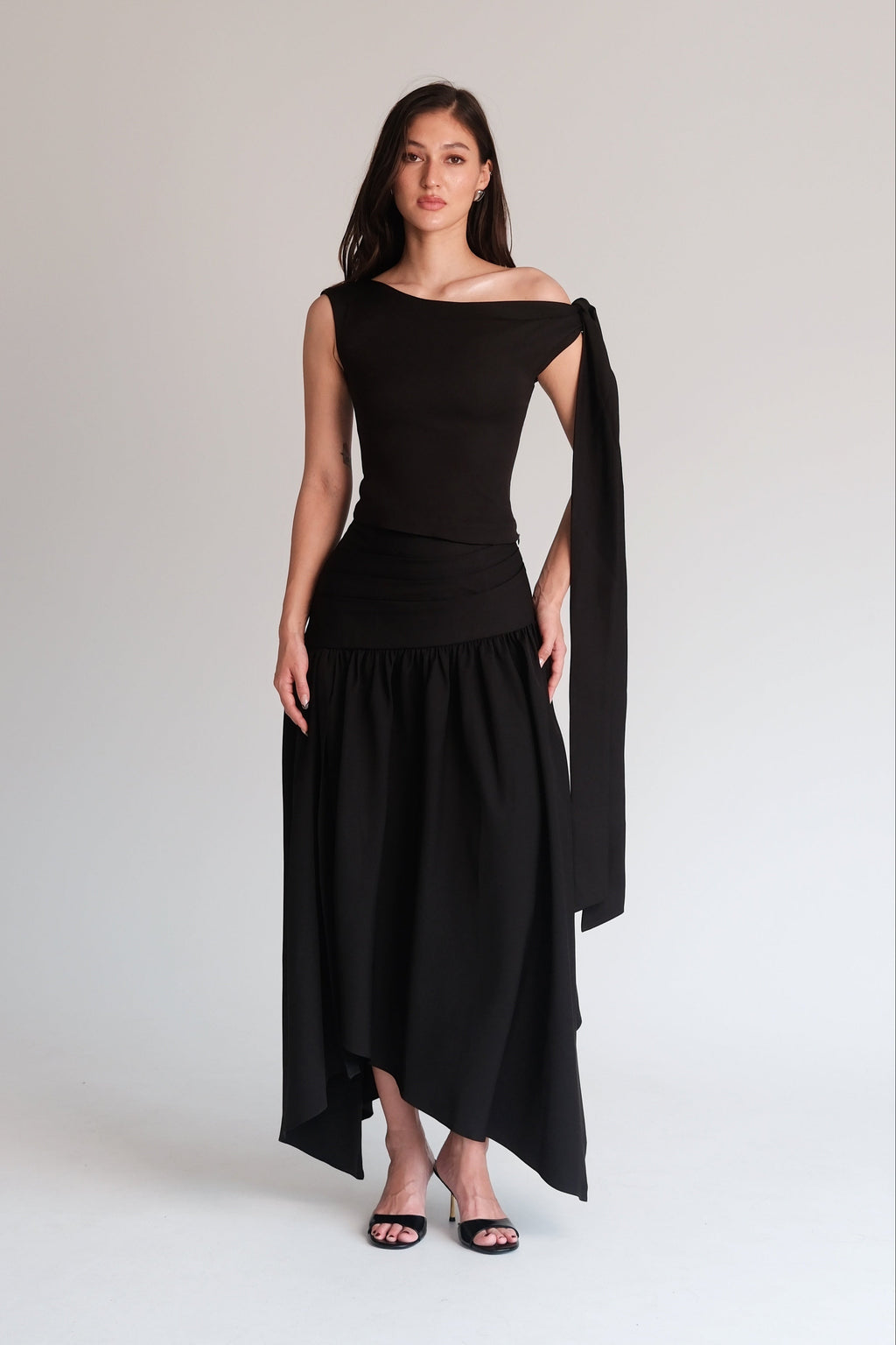 Noelle Bow Top Black