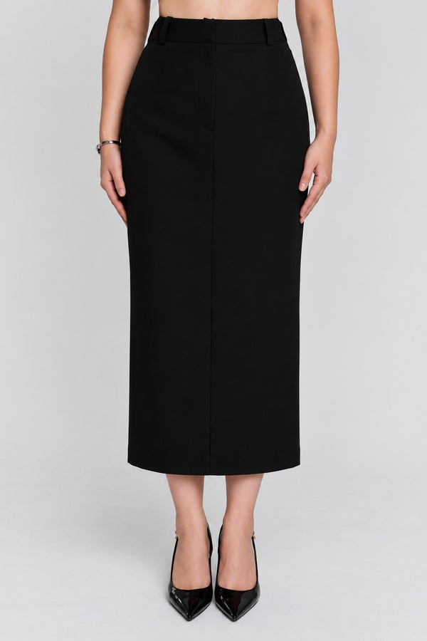 Midi Pencil Skirt Black
