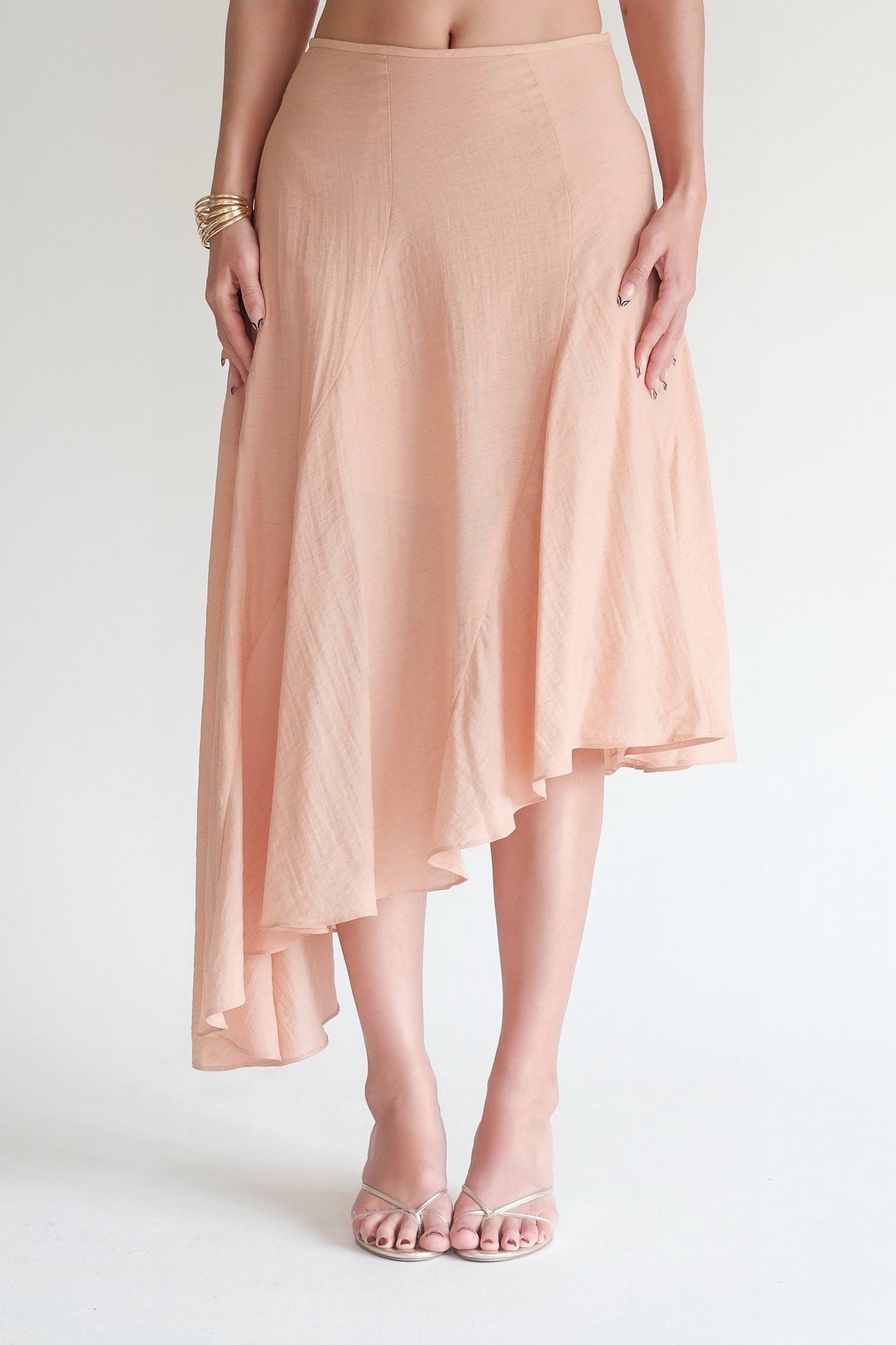 Asymmetric Skirt Orange