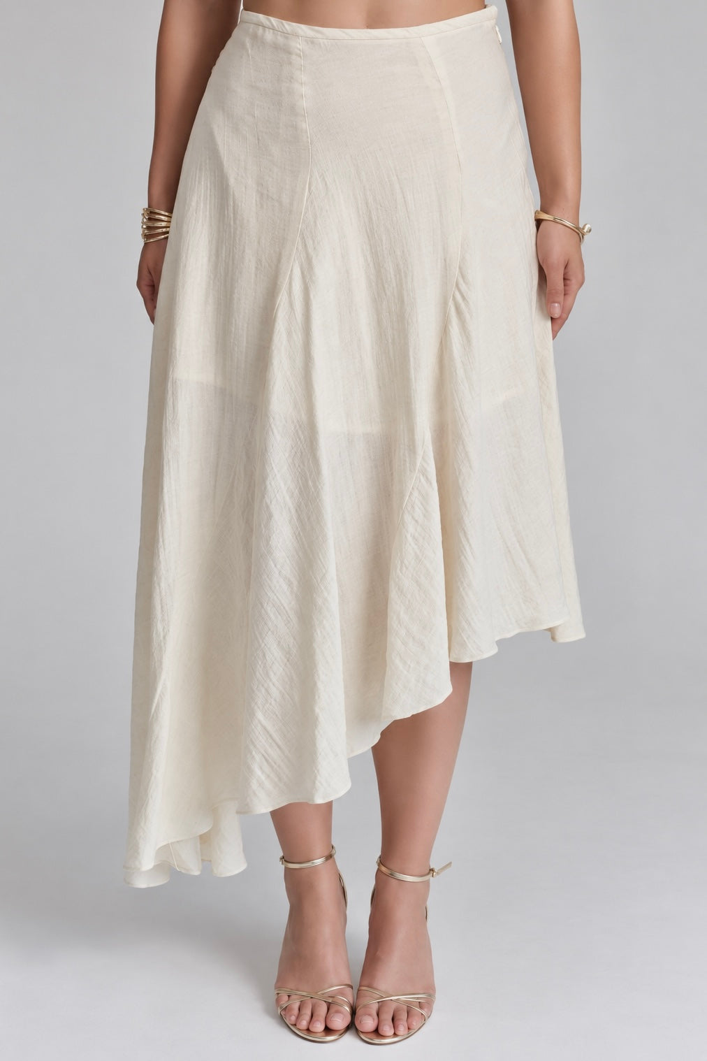Asymmetric Skirt Cream