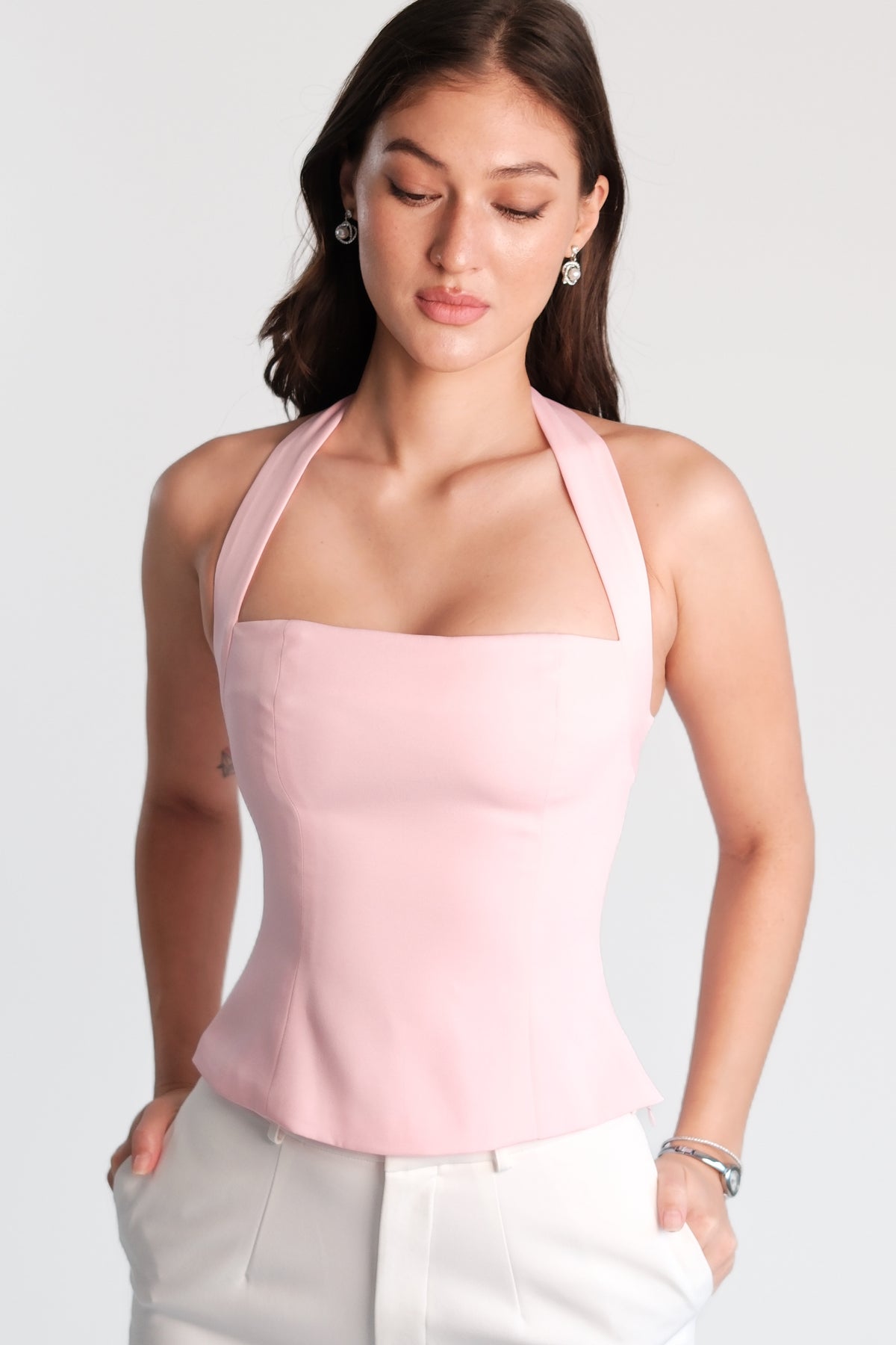 Halter Square Top Pink