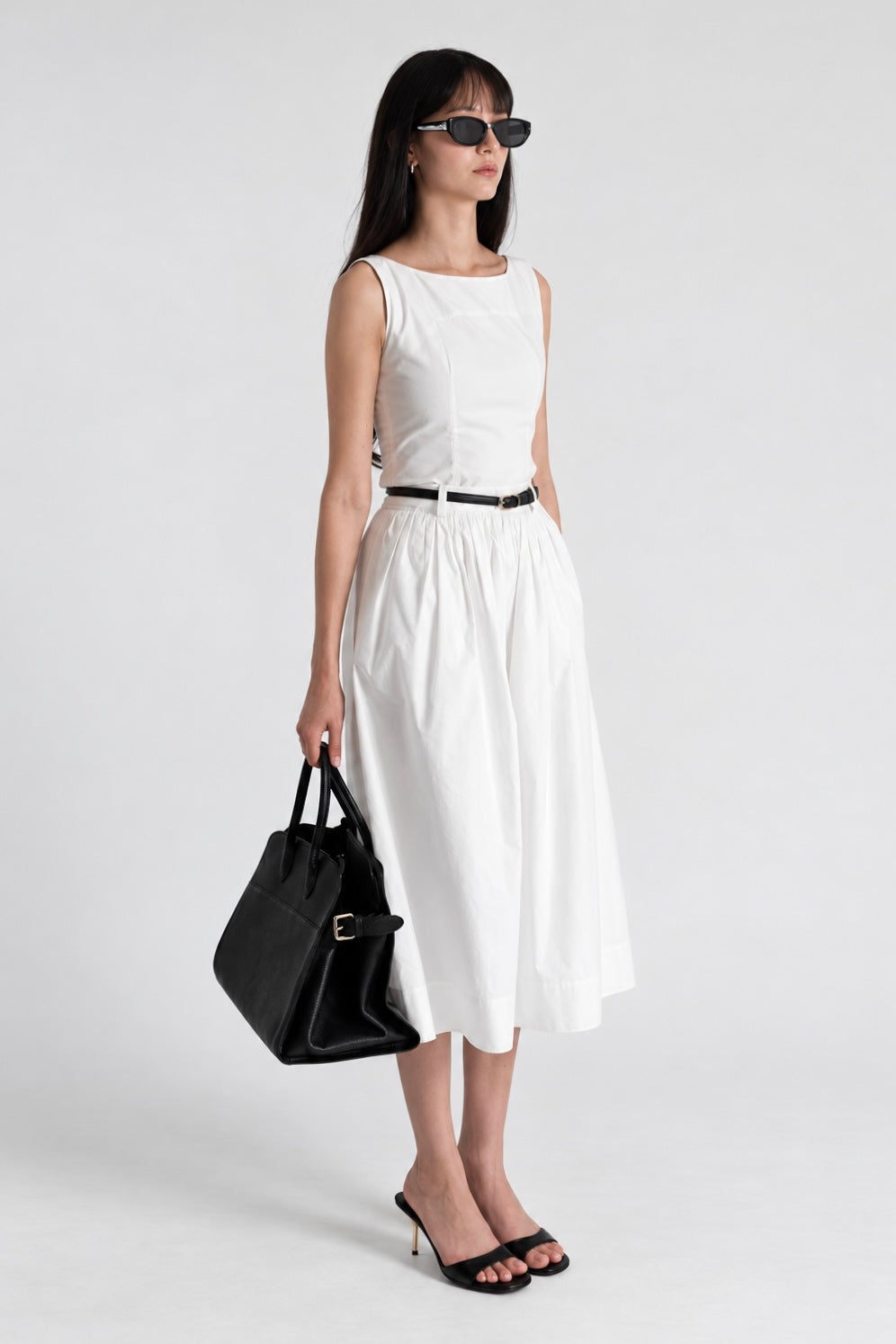 Lady Boat Neck Top White (Cotton)
