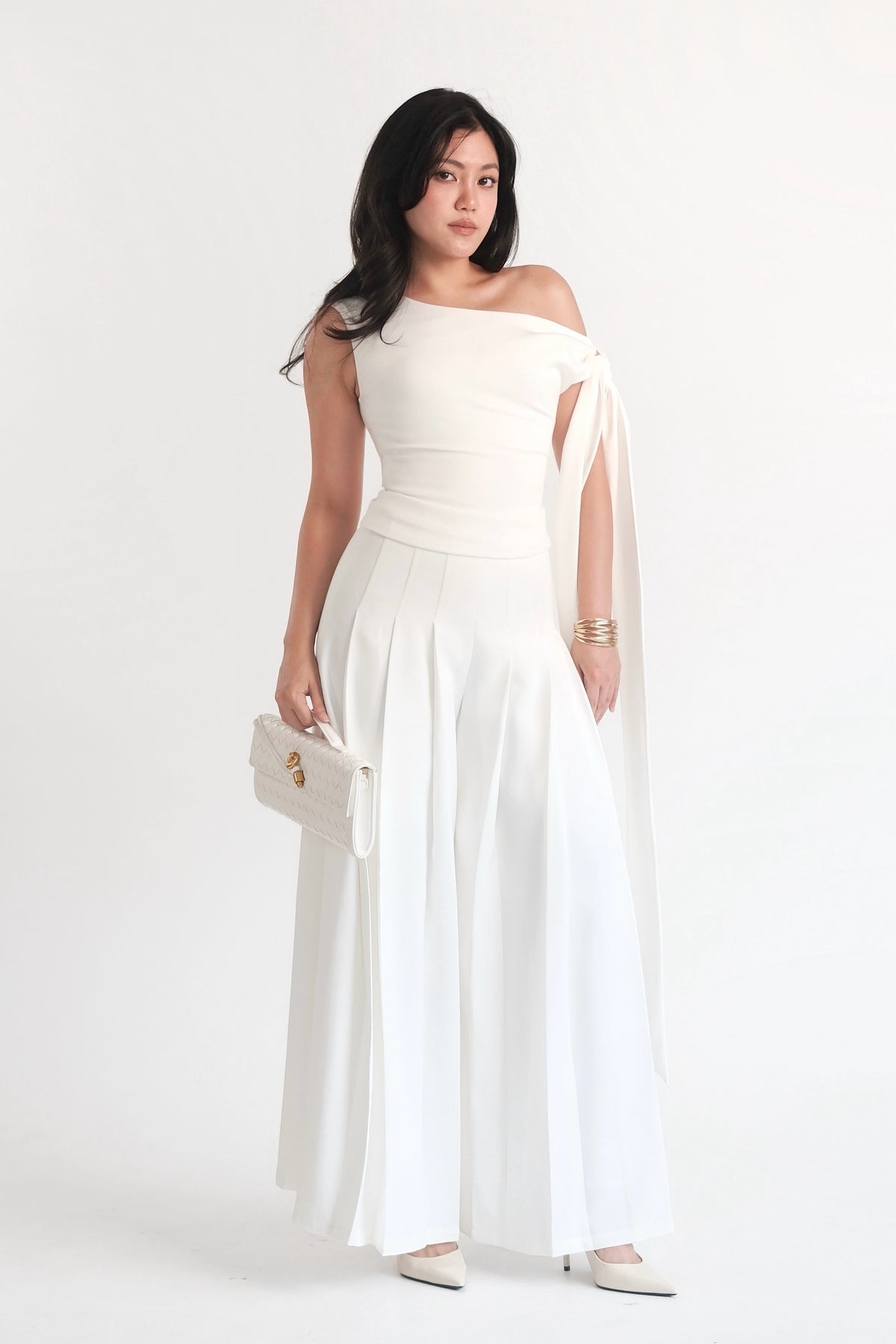 Noelle Bow Top White