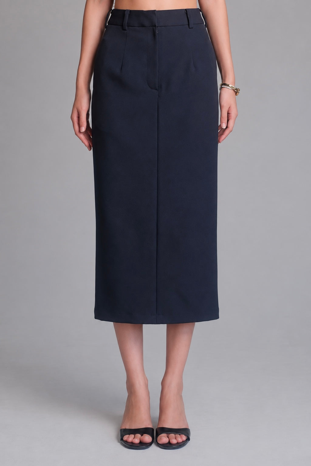 Midi Pencil Skirt Navy