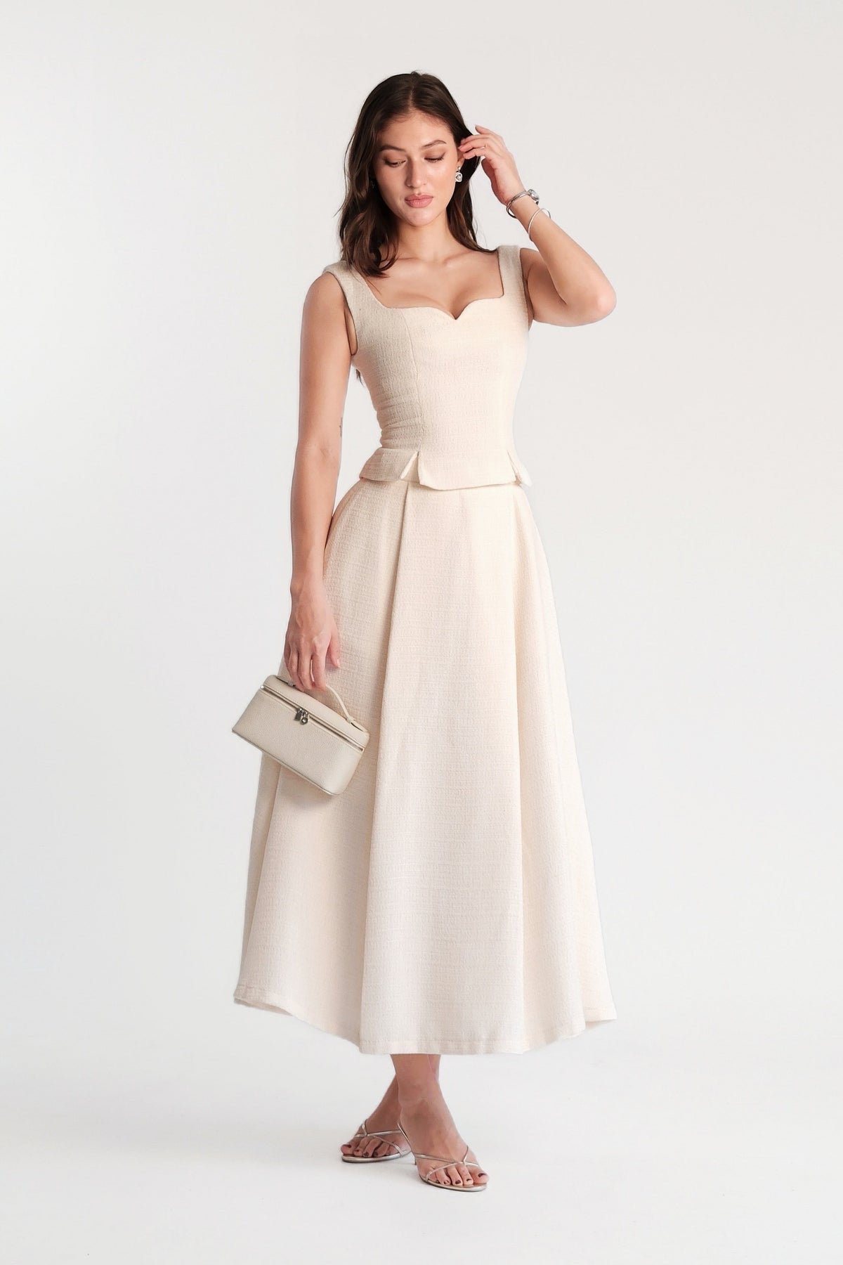 Delphine Maxi Skirt Cream