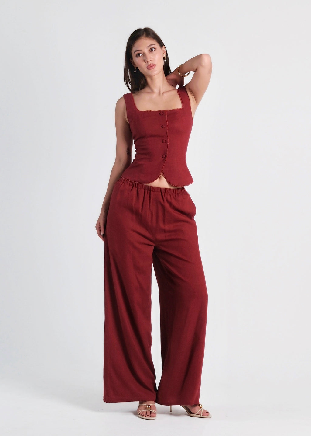 Sophie Lounge Pants Burgundy