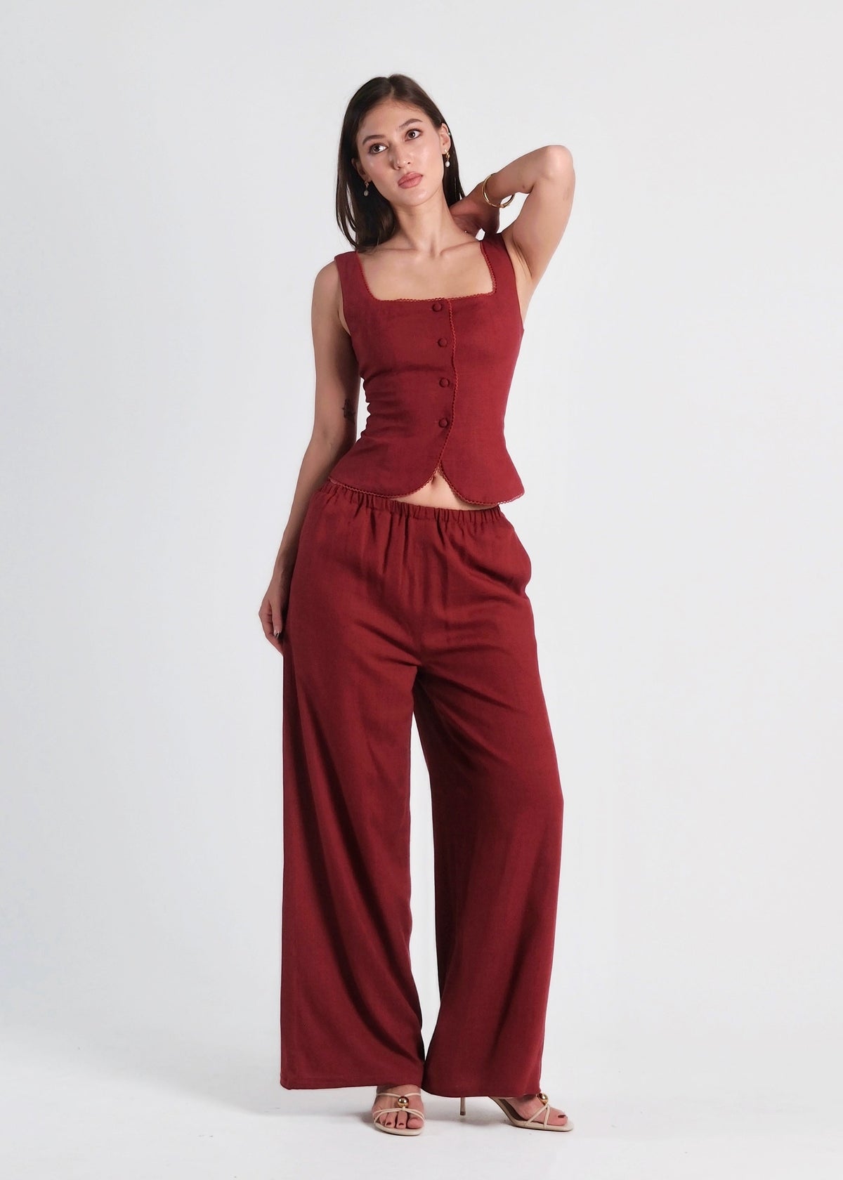 Sophie Lounge Pants Burgundy