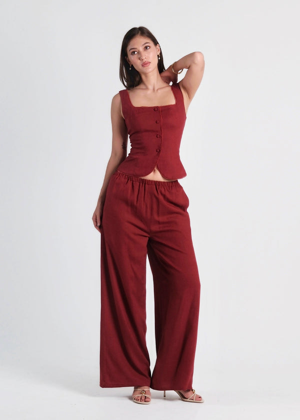 Sophie Lounge Pants Burgundy
