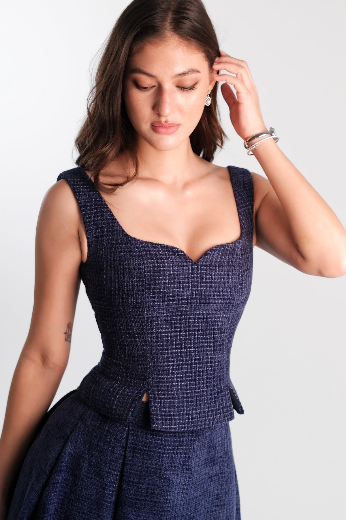 Delphine Corset Top Navy