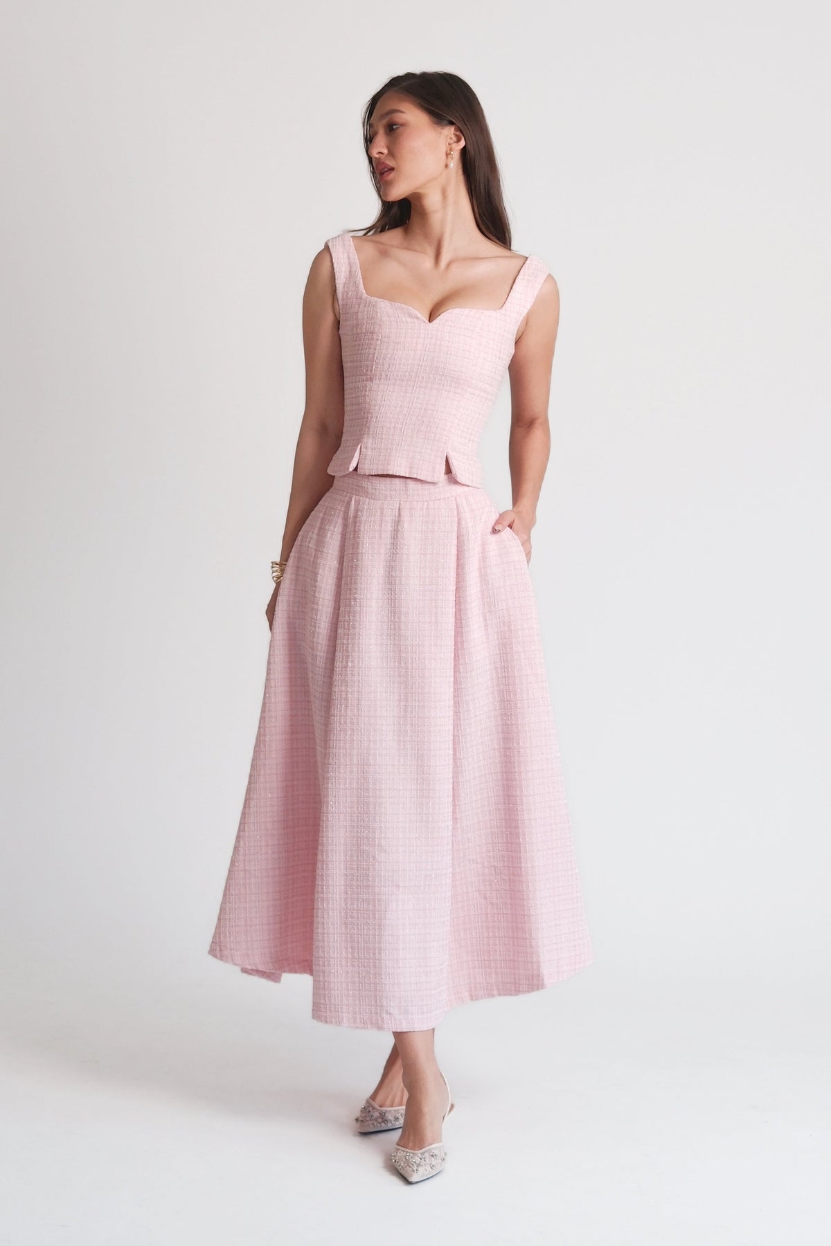 Delphine Maxi Skirt Pink
