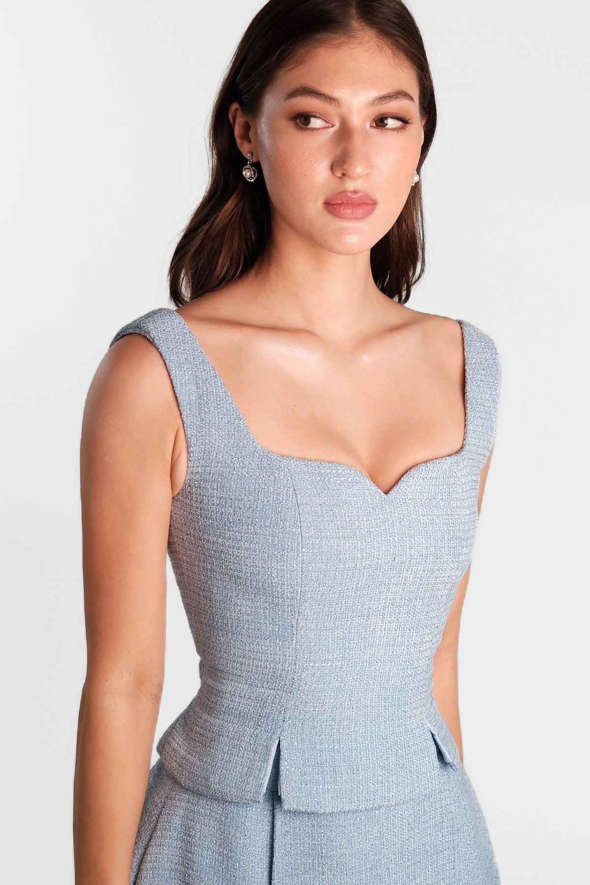 Delphine Corset Top Blue