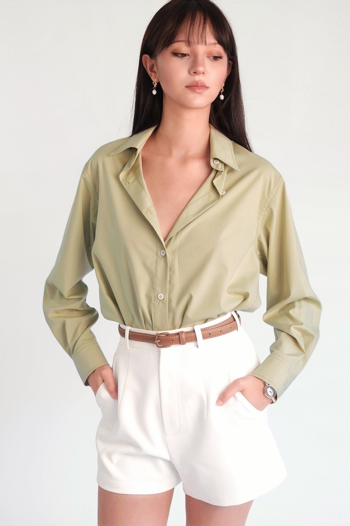 Cotton Shirt Light Green