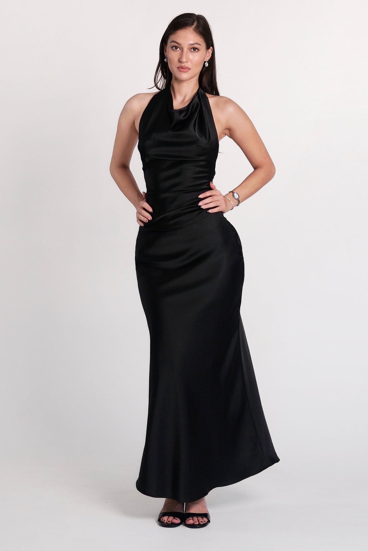 Fish Tail Skirt Black (Satin)