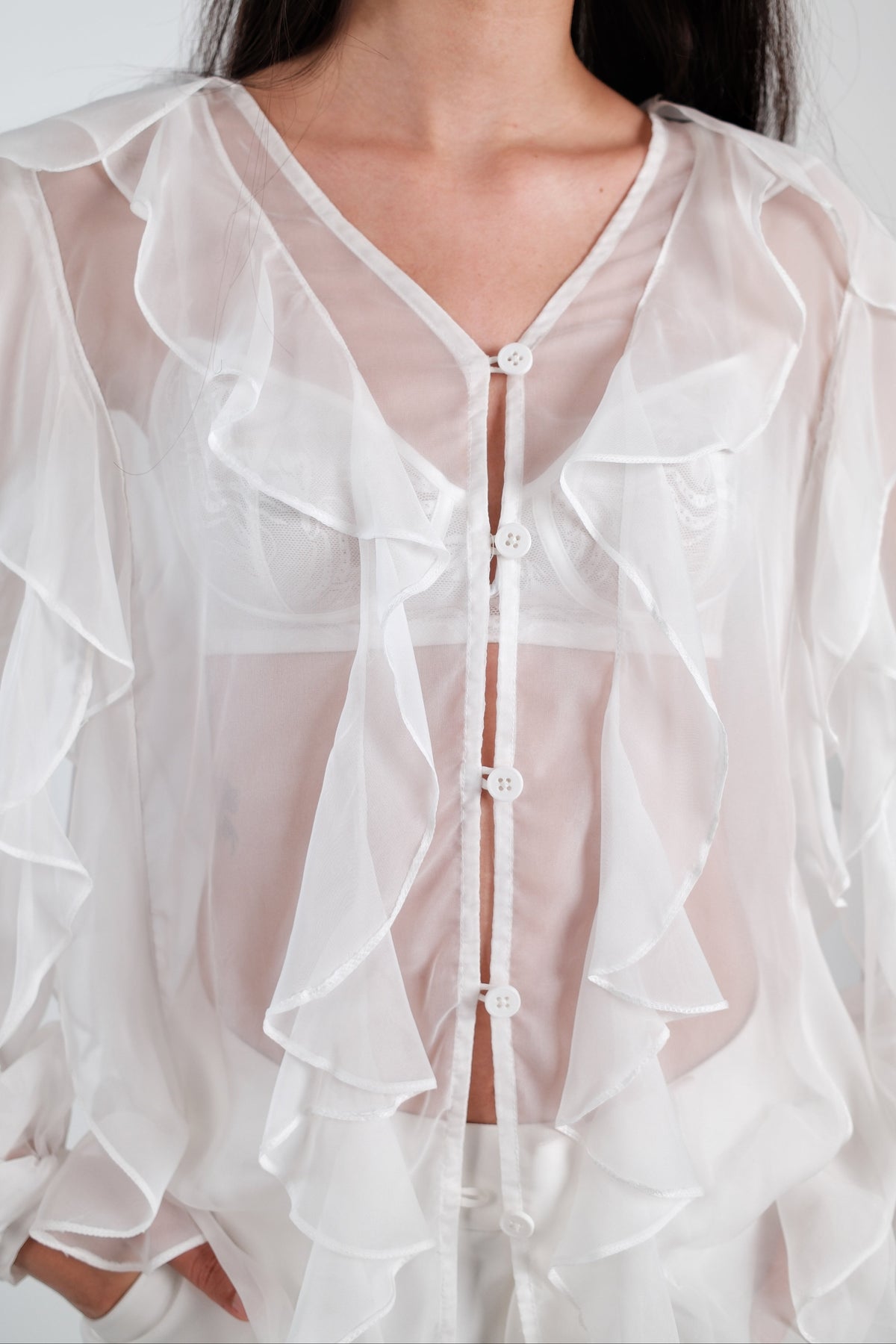 Reverie Ruffle Blouse White