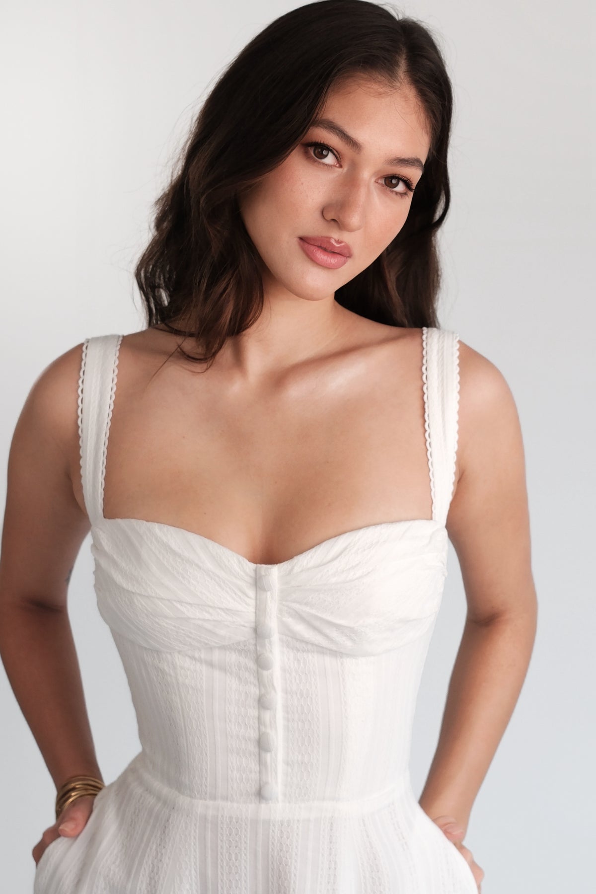 Rosalie Midi Dress White
