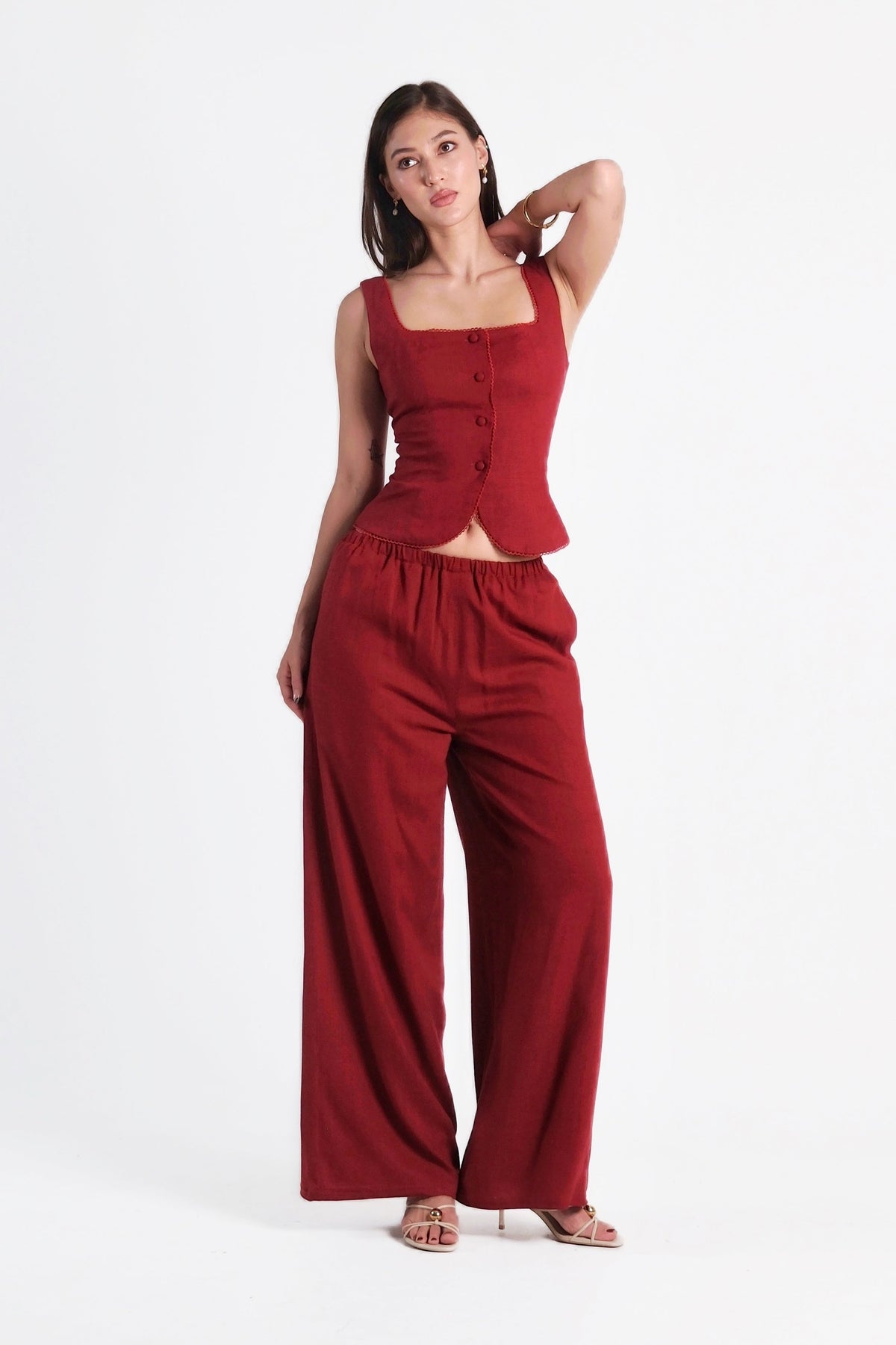 Sophie Lounge Pants Burgundy