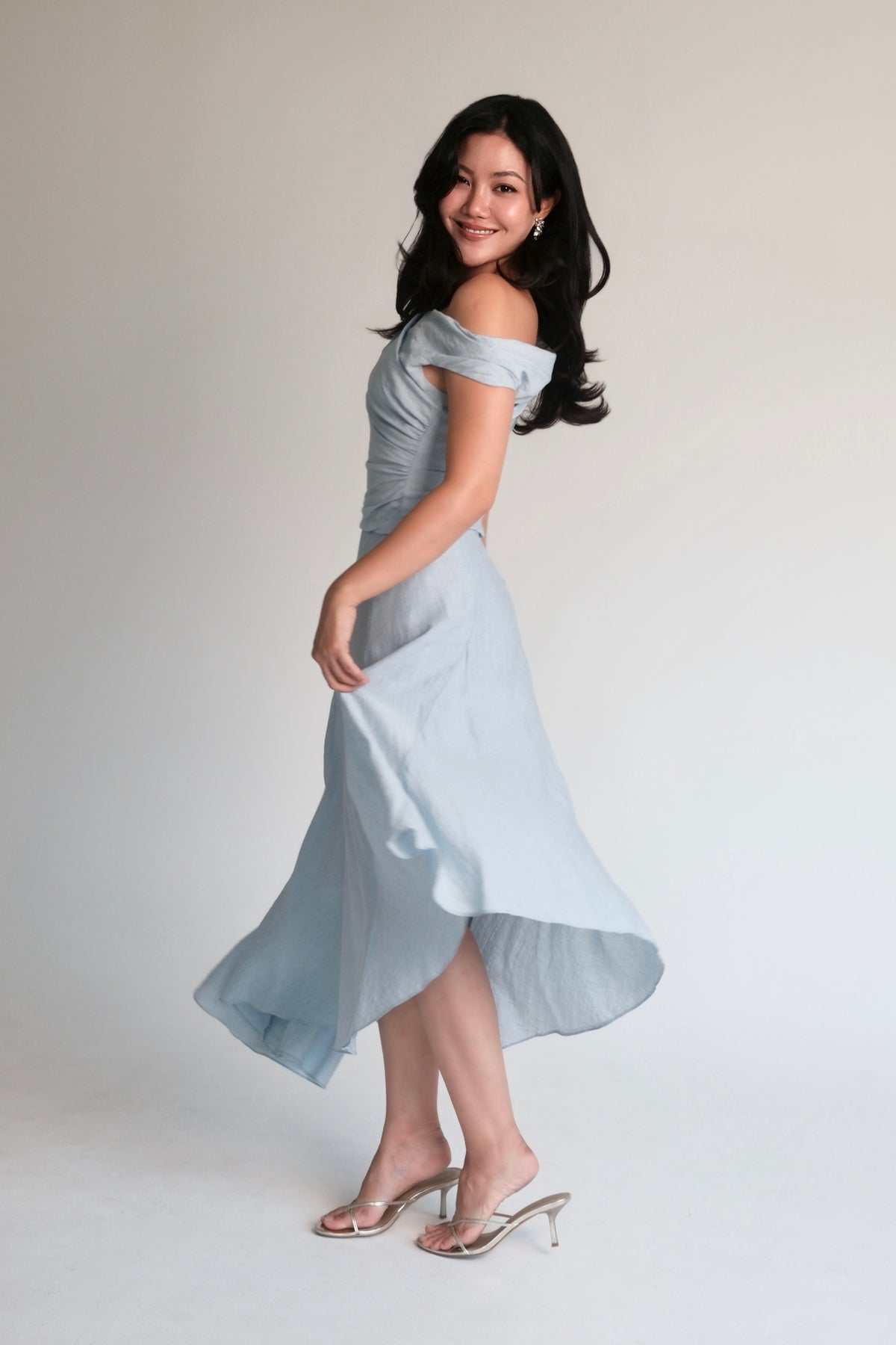 Asymmetric Skirt Blue
