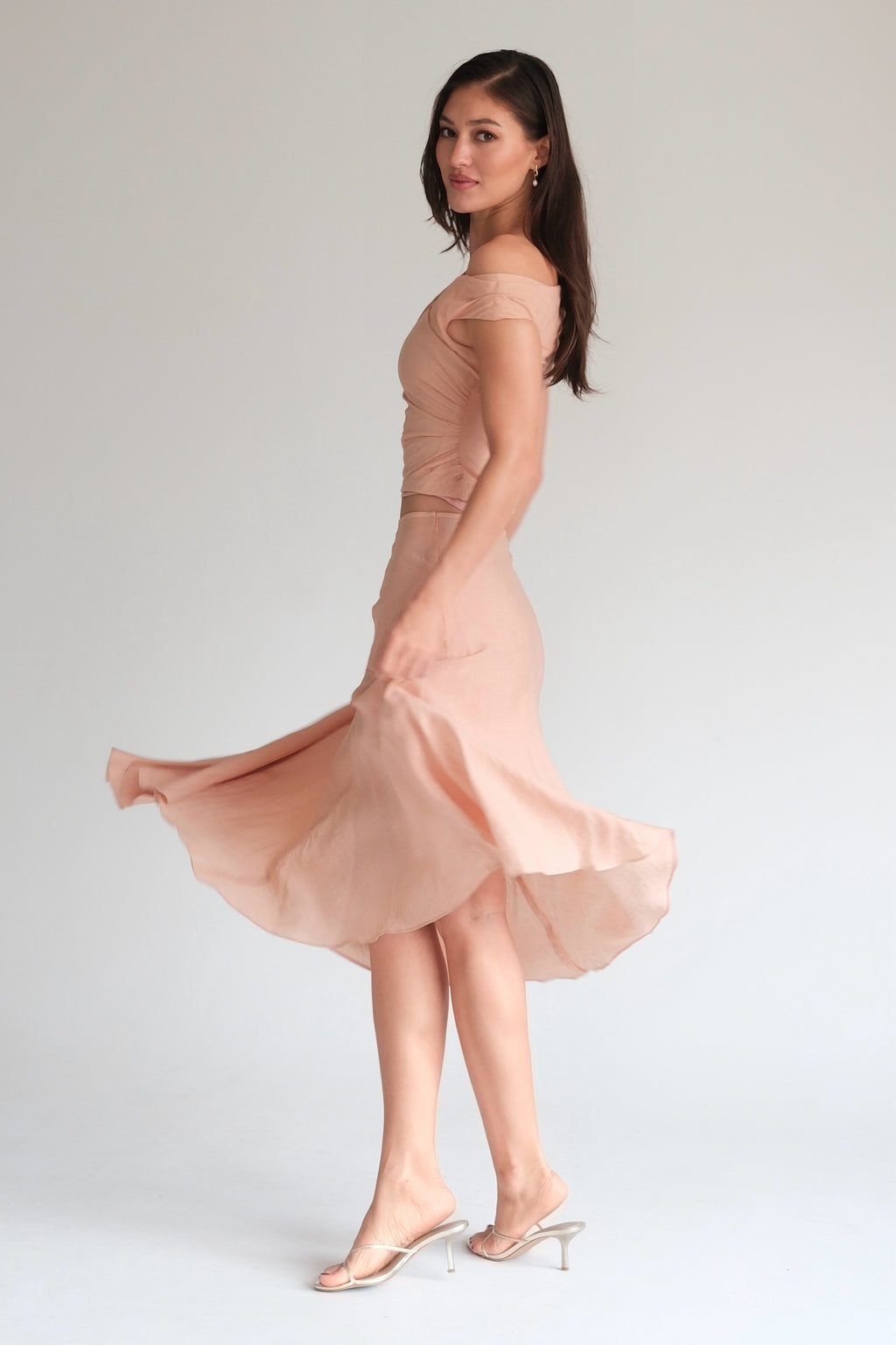 Asymmetric Skirt Orange