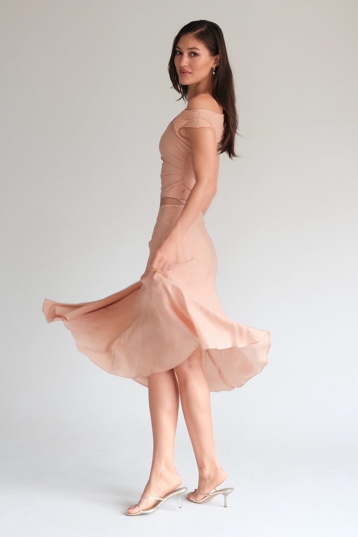Asymmetric Skirt Orange