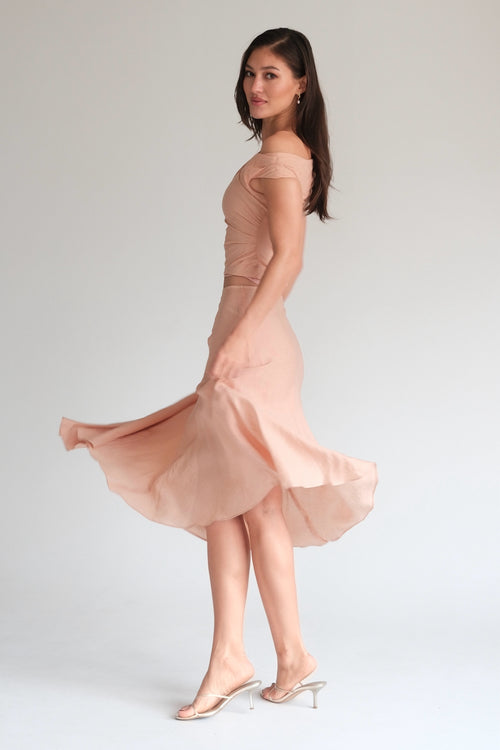 Asymmetric Skirt Orange