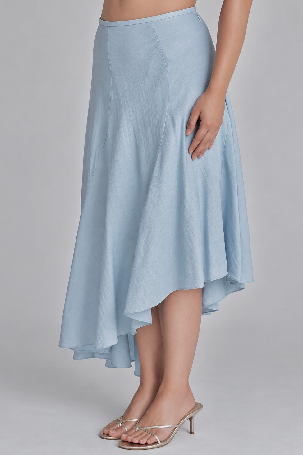 Asymmetric Skirt Blue