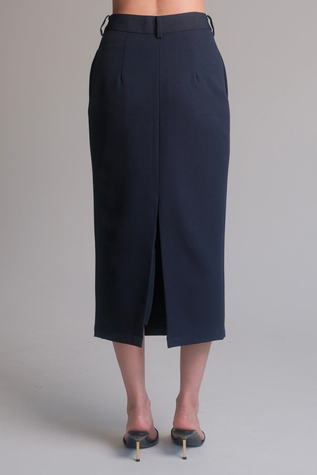 Midi Pencil Skirt Navy