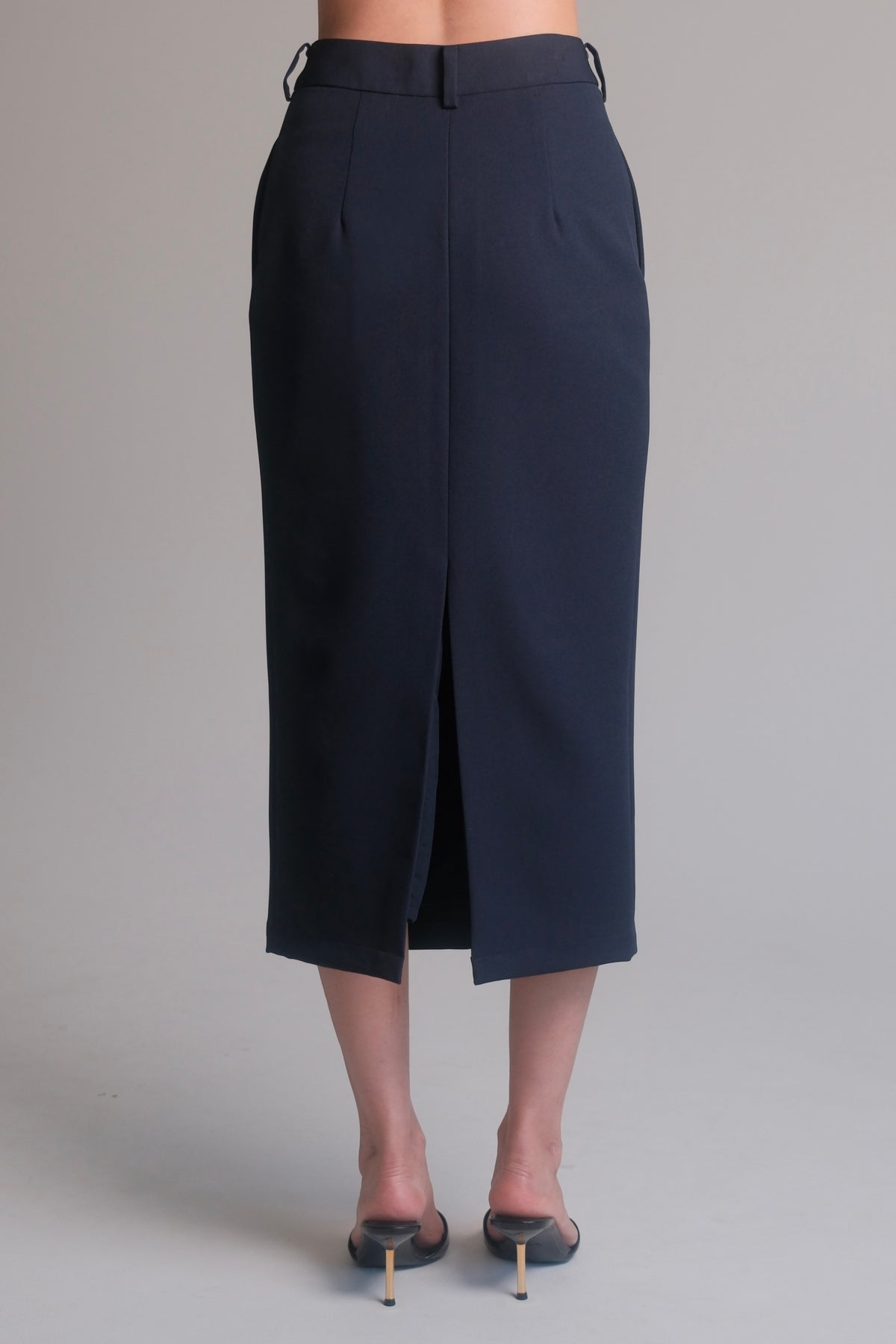 Midi Pencil Skirt Navy