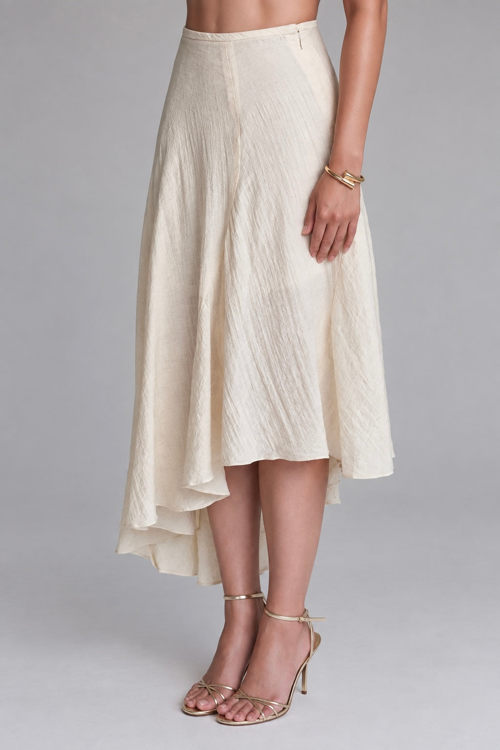 Asymmetric Skirt Cream