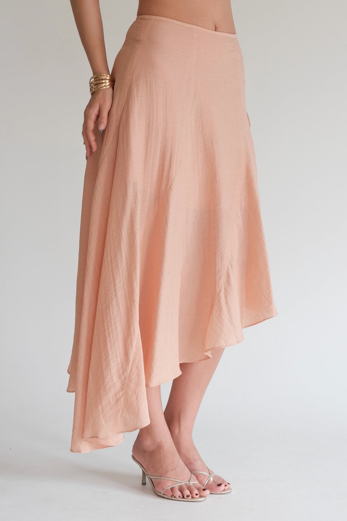Asymmetric Skirt Orange