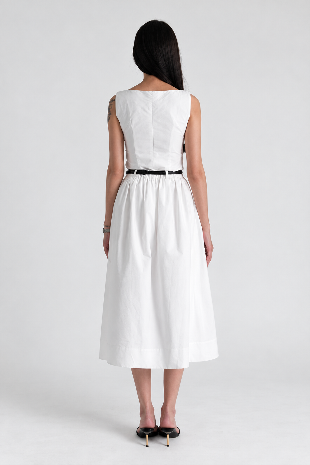 Lady Boat Neck Top White (Cotton)