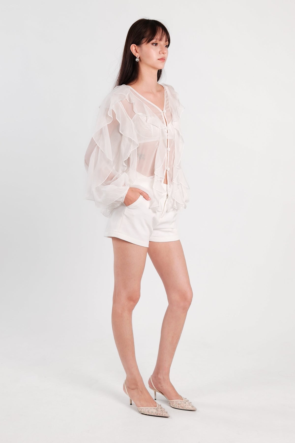 Reverie Ruffle Blouse White