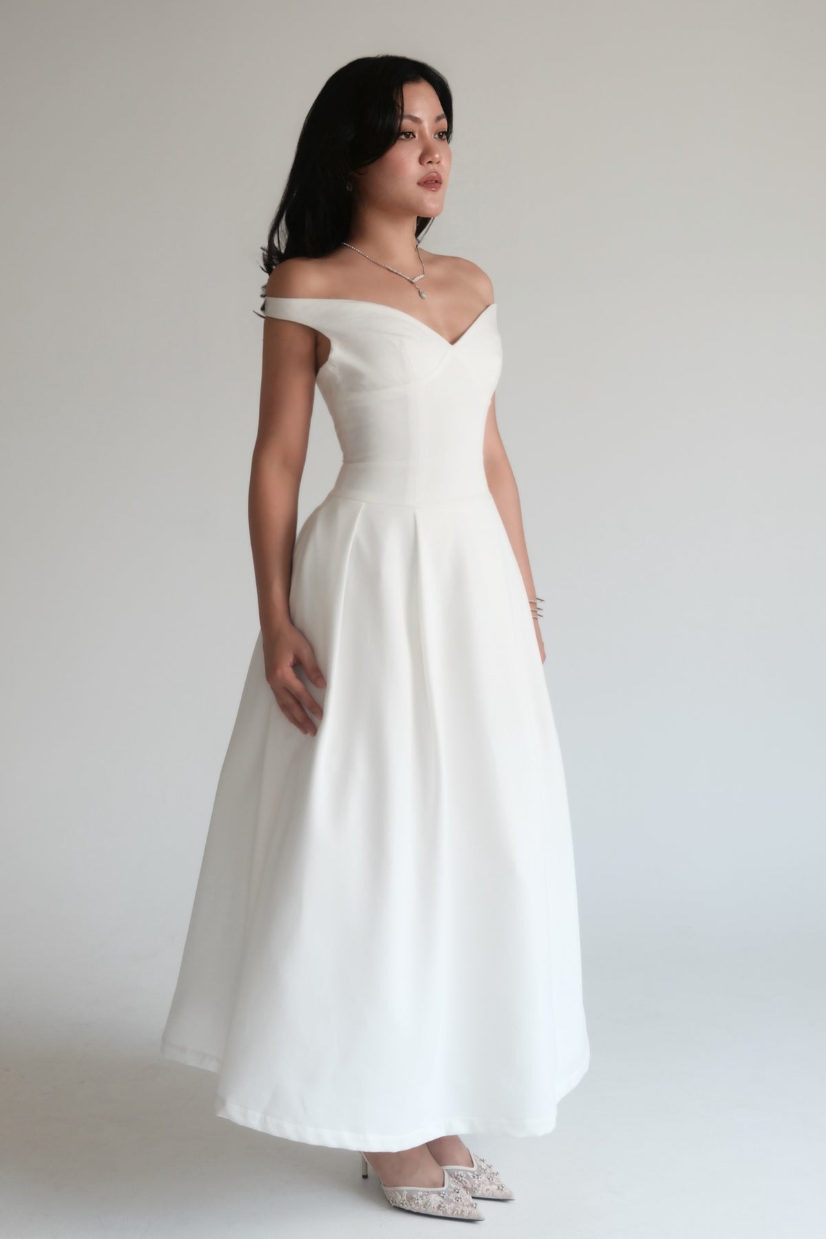 Claudia Maxi Dress White